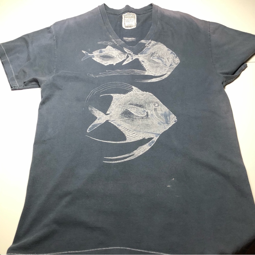 Rogues Gallery deep dyed hand printed graphic t-shirt